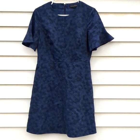 Banana Republic Navy Black Camo Fitted Dress, Size 4 - Picture 8 of 8